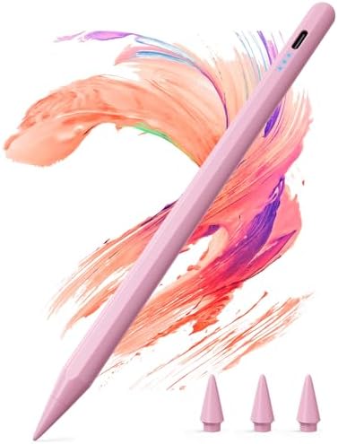 Kingone Stift für Apple iPad 2018-2026, 2X Schnellladung, kompatibel mit iPad 6~11th,Pro 11"/12.9"/13",Air 3~5th,Air 11"/13",Mini 7/6/5th, mit Magnetischer Haftung, Palm Rejection