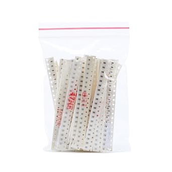 1200pcs/set 30 Types 40 Each 0402 SMD Capacitor Assorted Kit 1pF-10uF 0.5%-10% 10V 50V Chip 0402 Capacitor Electronic DIY Kit
