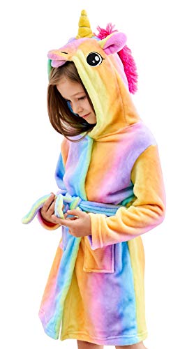 Image of Doctor Unicorn Soft Unicorn Hooded Bathrobe Sleepwear - Unicorn Gifts for Girls