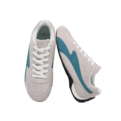 OFG Women's Fashion Retro Sneakers Slip-Resistant Walking Shoes Lace Up Low Top Causal Tennis Skate Shoes