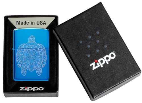 Encendedor Zippo Zen Turtle Azul Brillante miniatura 5