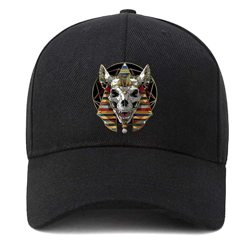 EDGMM Gorra de béisbol ajustable de algodón para hombre y mujer, gorra de camionero, Lobo serpiente, talla única