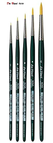 DaVinci Serie 1570 Agua Color Cepillo, Fibra sintética, Verde,Nova, no. 3/0, 0, 2, 4, 6.