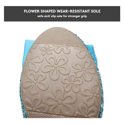 Girls Dress Shoes Mary Jane Wedding Party Heel Glitter Bow Princess Flower Shoes for Kid Toddler4