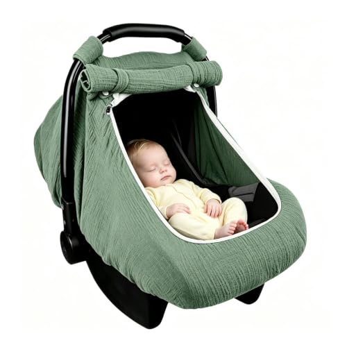 Capota para Cadeirinha Auto Cobertura Leve de Algodão em Malha para | Capa Dossel Para Cadeirinha para Cadeirinhas de Passeios Compras Viagens