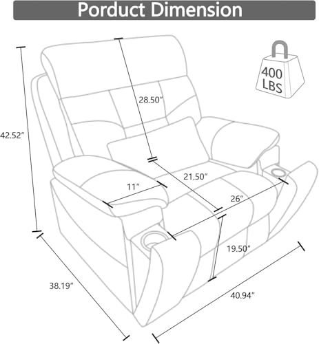 Sillón grande con mando eléctrico y puerto USB color otro miniatura 2