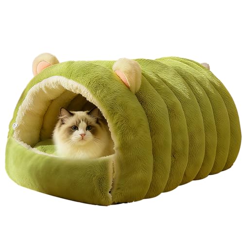 Caverne couverte pour chats stressés et lit avec couverture lavable - 2