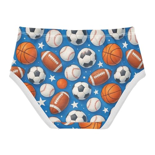 Joisal Bright Toddlers Underwear Floral 2t Cotton Panties for Girl Cute Basketballs Footballs Blue Kids Briefs Undies2