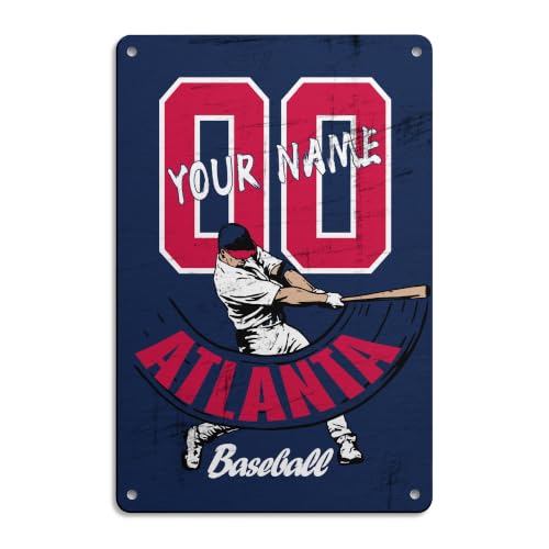 Image of ANTKING Atlanta Metal Sign Custom Sign Decor for Men Youth Boy Gifts