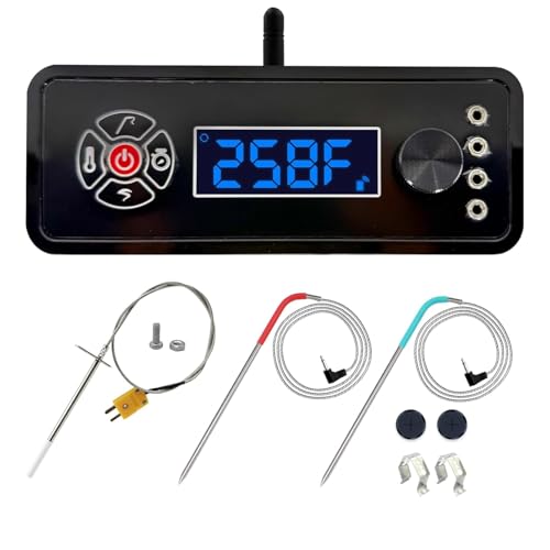 Upgraded WiFi Controller Replacement for Masterbuilt Gravity Series 560/800/1050 Digital Charcoal Grill Smoker with Smart APP Control & Real-Time Temp Monitoring Incudes RTD Probe and 2 Meat Probes