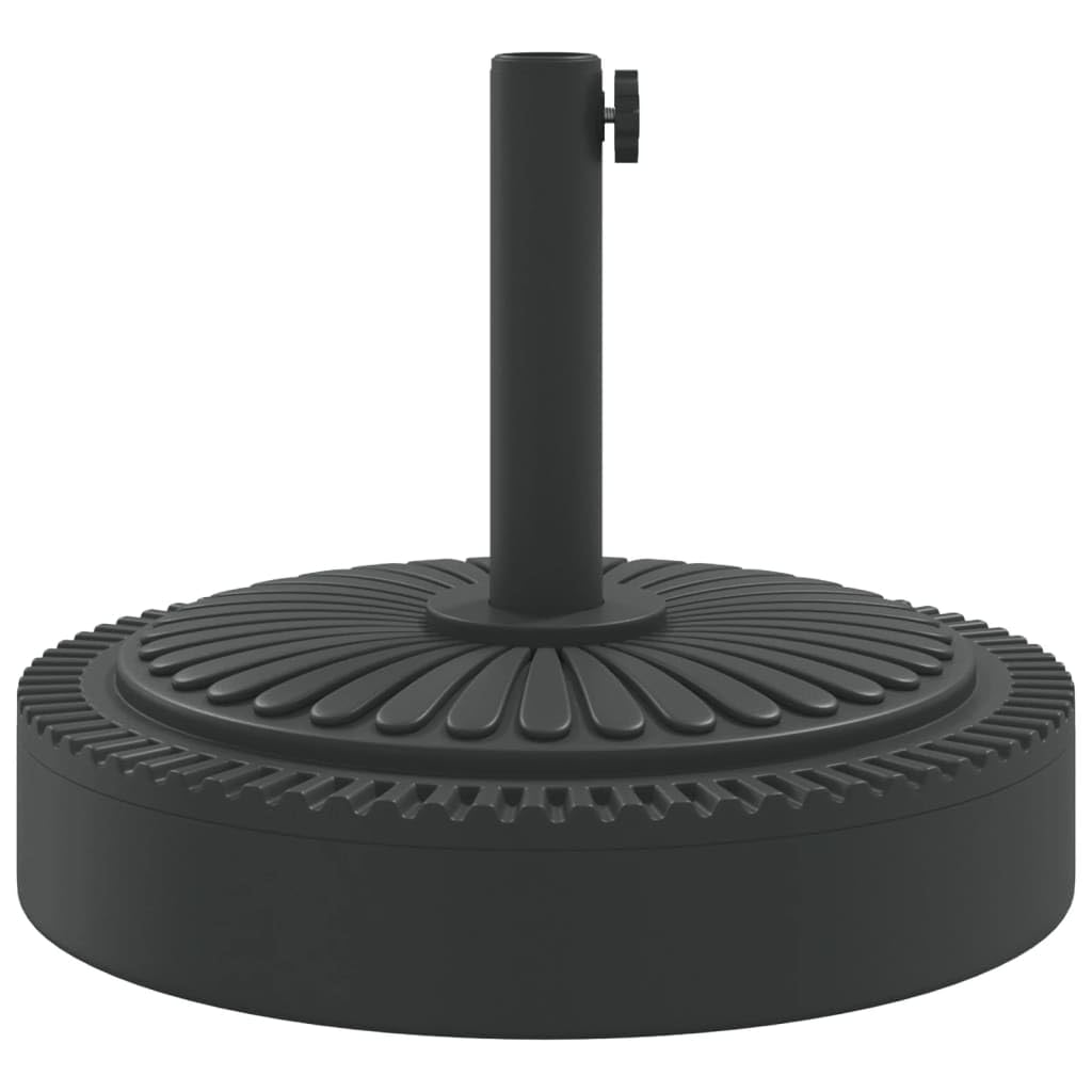Stojak na parasol przeciwsłoneczny 25 kg z wzorem liniowym, PE i betonem, maszt Ø 38/48 mm, stabilna podstawa do ogrodu, na balkon, taras, w zestawie z 2 adapterami, odporny na warunki atmosferyczne i