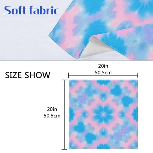 Servilletas de Tela Reutilizables Tie-dye Azul-Rosa Set 6 miniatura 6