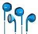 DG Electronics Wired 3.5MM Earphone Earbuds Headphones + 1 EVA Carry Case w/ Remote and Microphone for Workout Sports Fitness Sweat Proof (Blue)