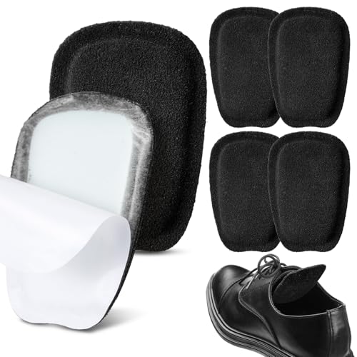 Shyyween 3 Pairs Shoe Tongue Pads Leather Inserts Black L