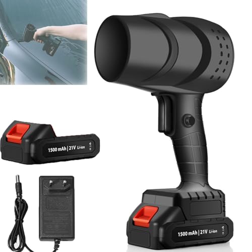 Frenaki Soplador de secador Turbo para automóvil, Soplador de Vidrio Turbo para automóvil, Soplador seco de Chorro de Aire inalámbrico, Soplador de Lavado de automóvil de Alta Potencia (Black)