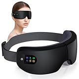 ZZR SEVEN Eye Massager with Heat, 7 Heating and Vibration Modes, Eye Mask, Birthday Gifts for Women, Men, Friend, Mom and Dad, Sleep Mask for Relax, Migraine Relief, Improve Sleep, Black