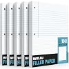 Loose Leaf Notebook Paper 750 Sheets 5 Packs Bulk for 3 Ring Binder, 8x10.5 Filler Paper Wide Ruled 3-Hole Punched Lined Paper for Writing Office Business School College Home (150 Sheets/Pack)