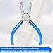 Fret Removal Pliers, Flat Head Guitar Fret Puller Tool with Blue Rubber Coating, Precision Cutting Pliers, Multifunctional Cutter Tool for Acoustic Eelectric Guitar Bass