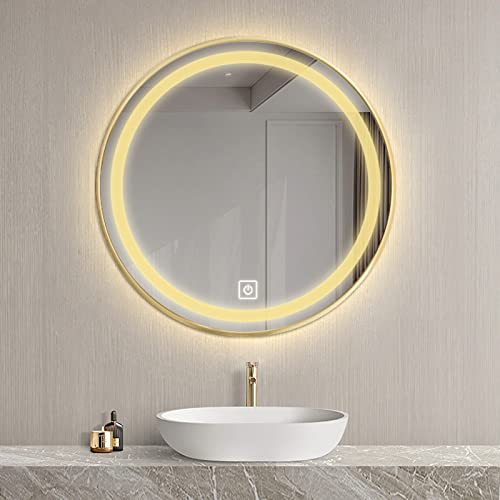 Miroir de salle de bain LED rond haut de gamme rétroéclairé