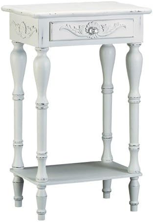 Malibu Creations White Chateau Accent Table