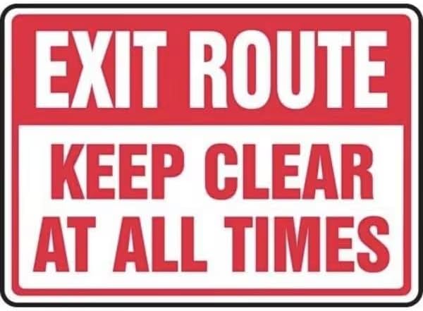 Exit Sign, Accu-Shield, 14 in W, 10 in H, Mfr: MEXT561XP-A