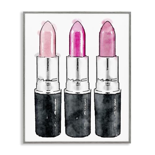 'Three Pink Lipsticks'| Framed Giclee Art