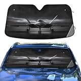 XDKDZIS Airplane Jet Fighter Foldable Car Windshield Sunshade Fits SUV