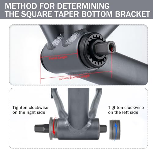 BUCKLOS Bike Square Taper Bottom Bracket - 68/80/90/100/110/120x110.5 113 116 118 122.5 127 140 152 156 166 174mm Bicycle BSA Brackets for Mountain/MTB/Road/Fat Bike/Ebike by BUCKLOS - Image 3