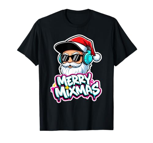 Partner Outfit Nikolaus Weihnachtsmann DJ Musik Festival Party T-Shirt