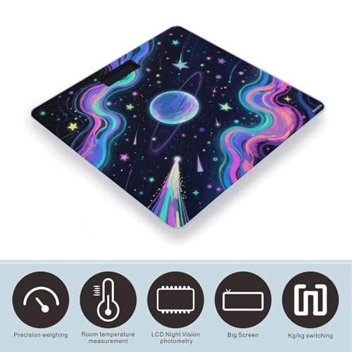 Báscula digital de baño Starry Cosmos LCD 400 lb miniatura 3