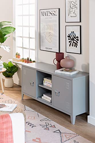 SKLUM Mobile TV con ripiano in acciaio Pohpli