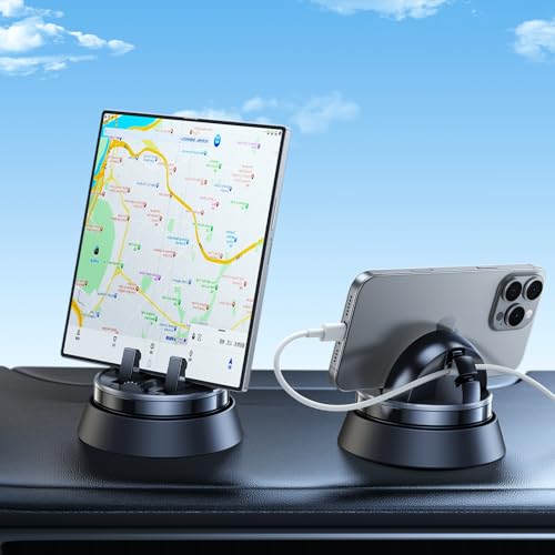 xuenair Z Fold 6 Accessories for Samsung Galaxy Z Fold 7 6 5 4 3 2 S25 Ultra, Upgraded 360 Rotatable Dash Phone Holder for Car iPhone 16 15 Pro Max Plus Mini Google Pixel 9 Pro Fold