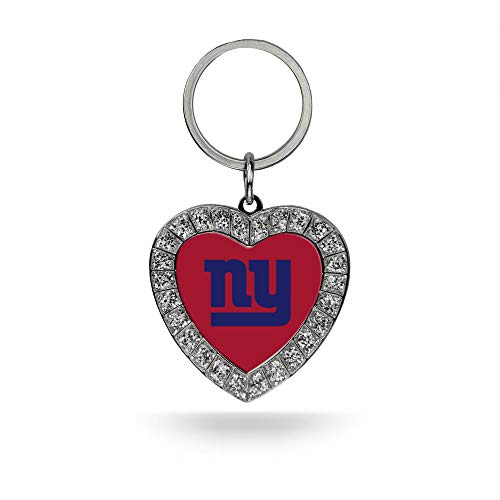 Image of Rico Industries NFL Football Rhinestone Heart Keychain - Great Accessory