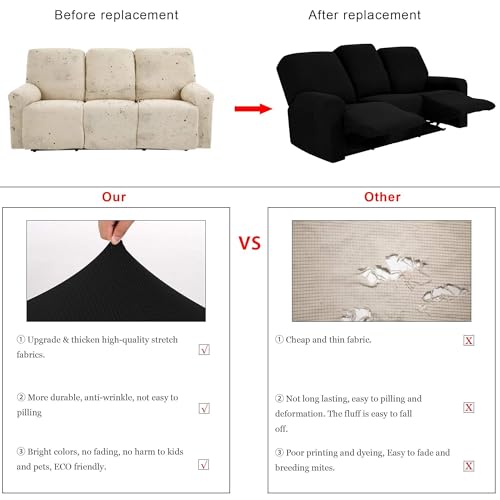 Housse de fauteuil extensible noire : la solution pour masquer l'usure de votre salon
