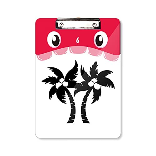Bloc-notes A4 d'apprentissage silhouette cocotier noir pour révisions et cours