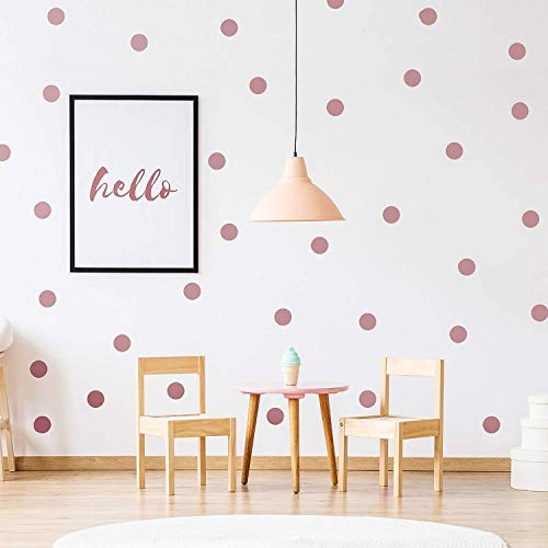 Vinilo Decorativo Puntos Oro Rosa 2" 200 Piezas miniatura 5
