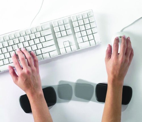 Rolling Wrist Rest, 5"W X 2-1/4"D X 5/8" H, Black, 1/Pack (99504) #TOP2