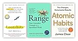 3 Bestselling Books Collection Set [Loonshots by Safi Bahcall; Range by David Epstein and Atomic Habits by James Clear]/