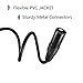 MFL. 10 ft Flexible DMX Cable 3 Pin Signal XLR Male to Female Cable Wire for Stage Lighting DJ Lights, 110 Ohms Impedance, Black, 4 Pack