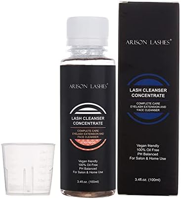 Eyelash Cleanser Concentrate 100ml Lash Extensions Shampoo Natural Foaming Cleanser DIY Non-lrritating Wash for Extensions Lashes with Salon Home Care-Makes 10 Bottles 60ml lash Shampoo (ICE-Cream)