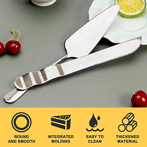 Mtbkeltics 3Pcs Cake Cutting Set, Wedding Cake Knife And Server Set, Professional Pie Spatula Stainless Steel Cake Cutter For Cake, Pizza, Dessert, Pie, Birthday Anniversary Christmas Gift (Silver) #TOP6