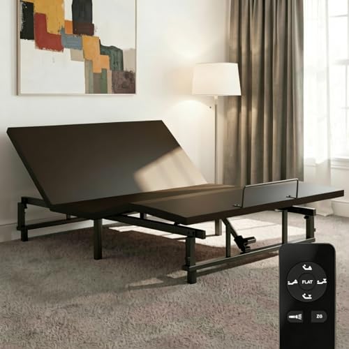 Feetice King Size Adjustable Bed Frame with Wireless Remote, Zero...