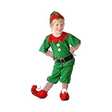Costume da Famiglia Elfo Natale Unisex Bambino Bambina Uomini Donne Costume per Bambini e Accessori Vestito Elfo Familia Completo con Cappello Costumi Feste Natale Carnevalee Pigiami (C-B, 8-9 Years)