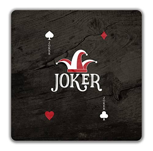 Image of Shopagift Joker Card Funny 2 Pack Coasters - 9cm x 9cm