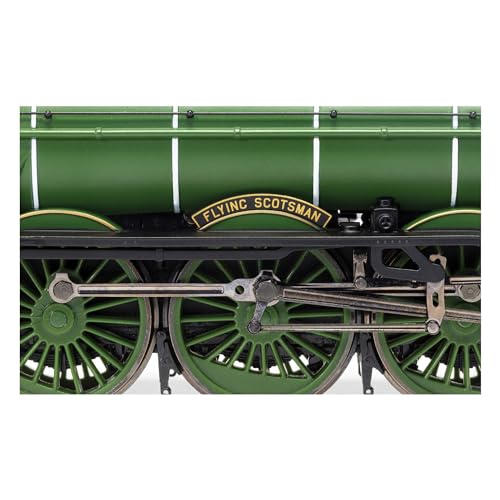 Hornby Train Set - R1255M Flying Scotsman Analogue OO Gauge Locomotives Model Railway Train Sets, Starter Electric Model Train Kits - Steam Engine Model Building Kits, 1:76 Scale Model Train Gifts