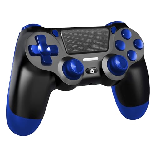 BJXOZ Manette sans Fil pour PS4, Wireless Gamepad avec Vibration/6-axes Gyro Sensor/Panneau Tactile/Prise Casque/Haut-Parleur, Manette Contrôleur pour PS4/Slim/Pro/PC