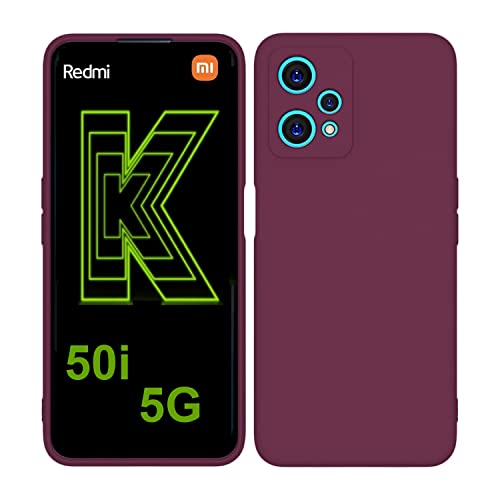 LOXXO® Liquid Silicone Case with Microfiber Cushioning Compatible for Redmi K50i Shockproof Slim Back Cover, Gel Rubber Full Body Protection - Wine Red (B0BHQWL87R) Amazon Price History, Amazon Price Tracker