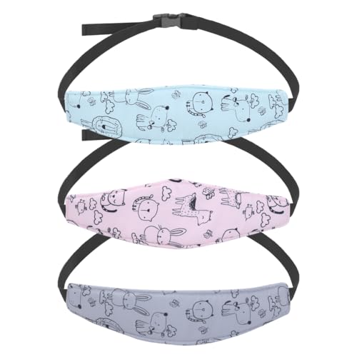 KEWUF 3 Stück Kopfhalterung Kindersitz, Kopfband Autofahrt, kopfstütze auto kinder, Kleinkind Autositz Baby Kopfstütze, Einstellbare Kopfband, Kinderwagen Kopfstütze Schützen Nacken Schulter Kinder KEWUF 3 Stück Kopfhalterung Kindersitz, Kopfband Autofahrt, kopfstütze auto kinder, Kleinkind Autositz Baby Kopfstütze, Einstellbare Kopfband, Kinderwagen Kopfstütze Schützen Nacken Schulter Kinder