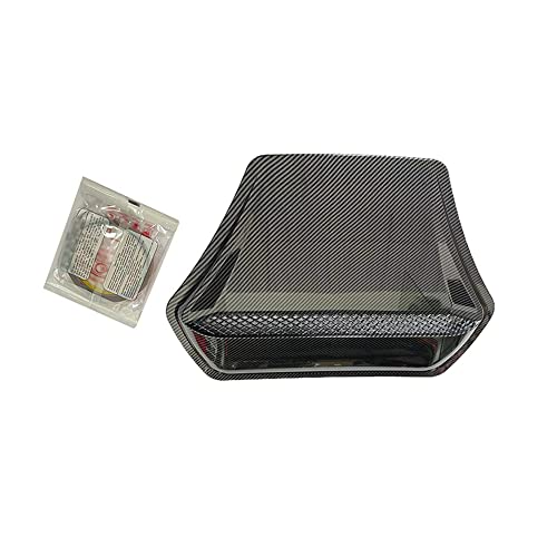 Riloer Air Flow Vent Cover, Abs Hood Trim Air Vent Panel Trim Cover, With Adhesive Tape, Black #TOP6