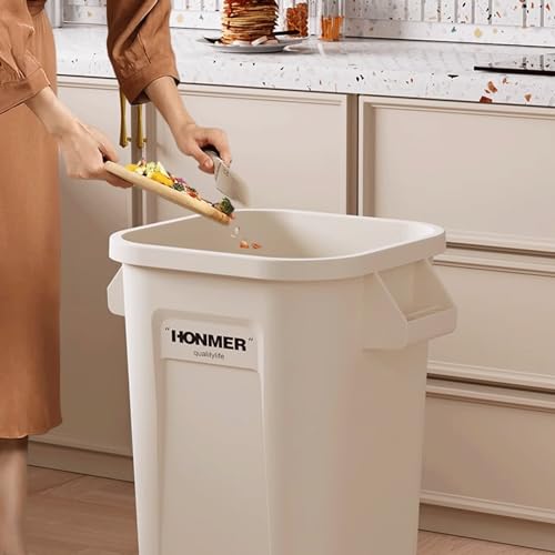 Caneca de basura blanca con tapa capacidad 24L miniatura 3